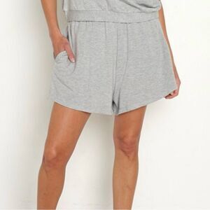 Eberjey Softest Sweats Boyfriend Shorts Heather Grey